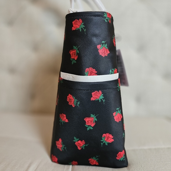 NWT Kate Spade Chelsea Rose Toss Printed Tote Black Red MSRP $349 - Picture 11 of 14